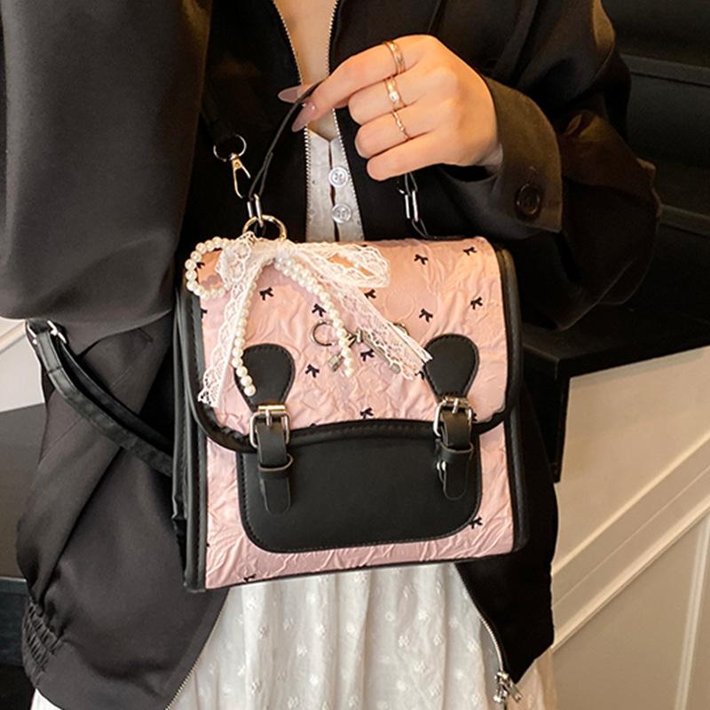 2025 New Backpack Women's Fashion Casual Portable Student Schoolbag Trend British Style Travel Backpack