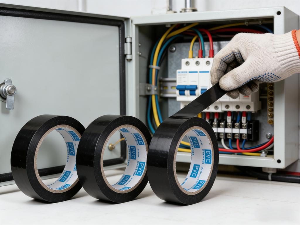 Insulating Electrical Tapes PVC Flame Retardant Black Self Adhesive Electric Wire Protection Tapes Waterproof Durable High-Temp