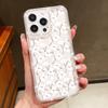 Diamond Frame Clear Anti-Fall Phone Case For iPhone 16E 16 Pro 15 Pro Max 14 13 12 11 Floral Print Soft Silicone Shockproof Bumper Cover