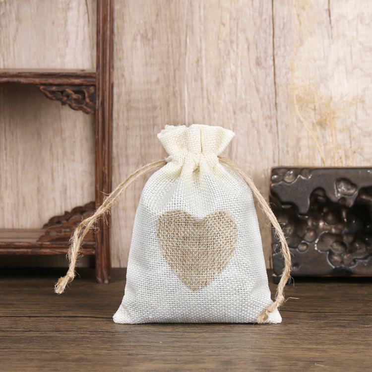 Custom Linen Drawstring Gift Bag - Jewelry, Bracelet, Dustproof Packaging
