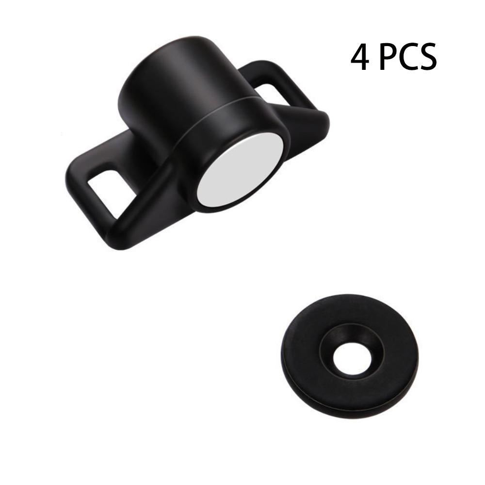 

4 шт. Замки для шкафа, прочные дверные доводчики, магнитные дверные защелки для ванной комнаты чёрный