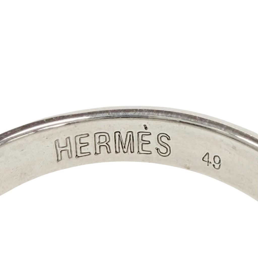Excellent HERMES Ring ring Heart Knock Ring combination Silver 925 Women Used