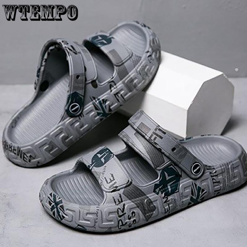 WTEMPO Pánské letní sandály Měkká podrážka Nazouváky Venkovní Dírkované Plážové boty Domácí pantofle Nositelné Protiskluzové Turistické boty