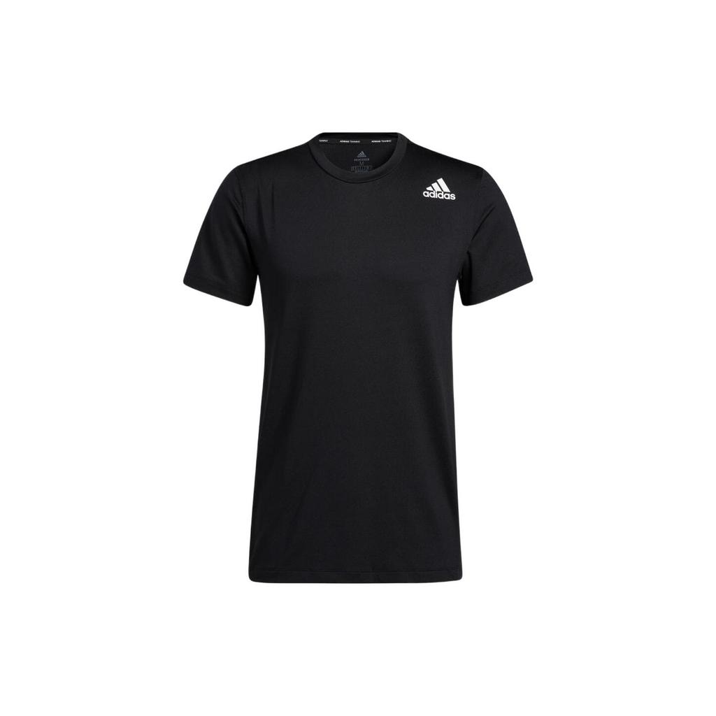 Adidas T Shirts Men's Black Crew Neck Moderate Straight Fit GU6388