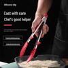 Silicone Anti-Scald Kitchen & BBQ Tongs for Steak and Bread