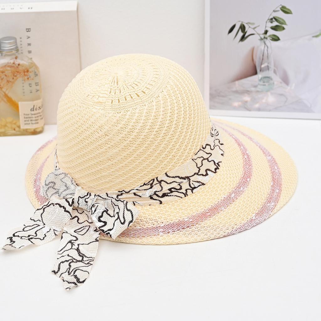 Hat Women's Summer Big Brim Straw Hat Women's Sun Hat Mother In the Elderly Sun Hat UV Protection Sun Hat