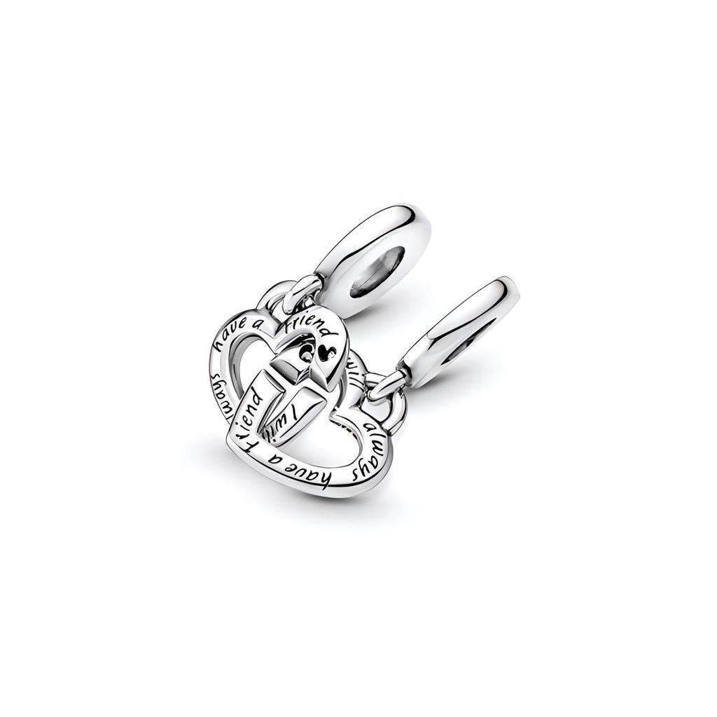 Pandora Heart Letter Decoration Pendant Unisex Pendant Silver 799538C01