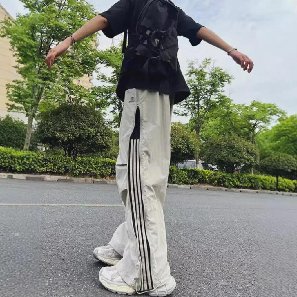 Amerikansk high street-mote: Herre 2024 Hurtigtørkende Løse Rette Hverdagslige Bukser