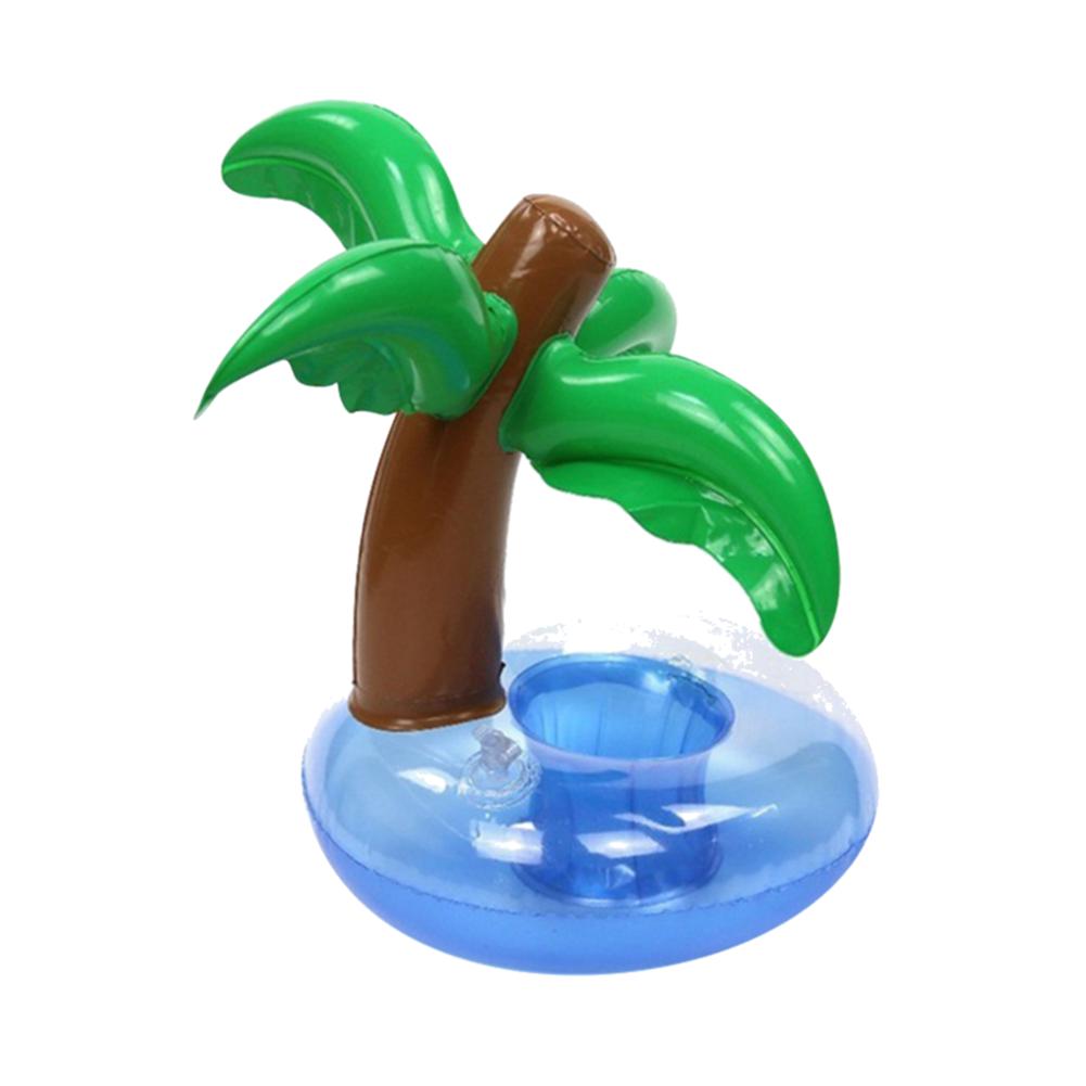 

10-1pcs Mini Coconut Tree Inflatable Drink Coasters Beverage Cup Stand Holder Floating Toy Summer Water Beach Party Supplies