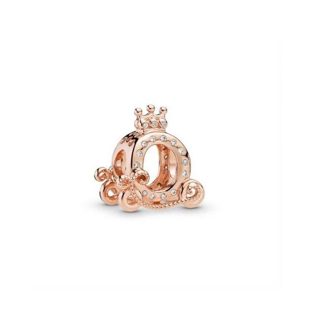 Rose Gold Crown Perlen Charm Bead Fit Original Mode Charms Silber 925 Armband Frauen Schmuck