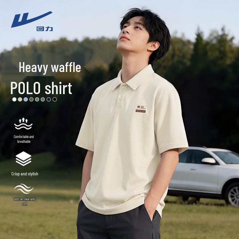 

Warrior Men s Waffle Knit Short-Sleeve Polo Shirt XL
