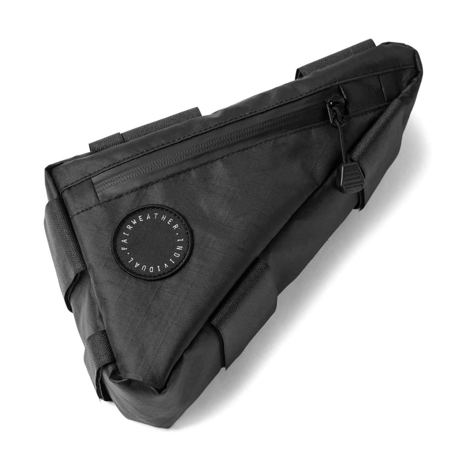 

Made in Japan FAIRWEATHER Corner Bag - Bicycle Triangle Bag, Compact Storage, Waterproof, Lightweight, Small Item Case, Touring, Cycling (Black/ecopak