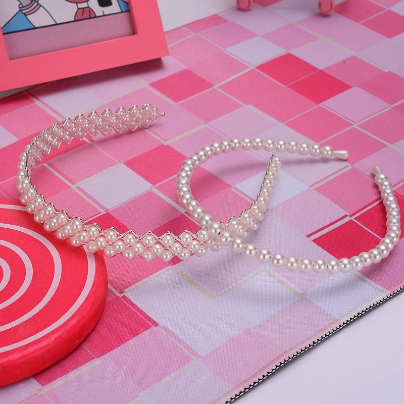 2025 Mori Style Fairy Pearl Headband with Wispy Bangs Hair Clips