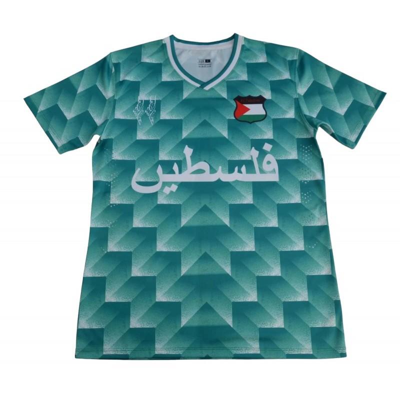 Palestino 2024-2025 Home Away Soccer Jersey Mens Short Sleeve Football Kit Cotton Blend Performance Sportswear