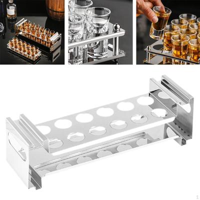 Shots Glass Cup Holder Glassware Organizer Practical Wine Rack for