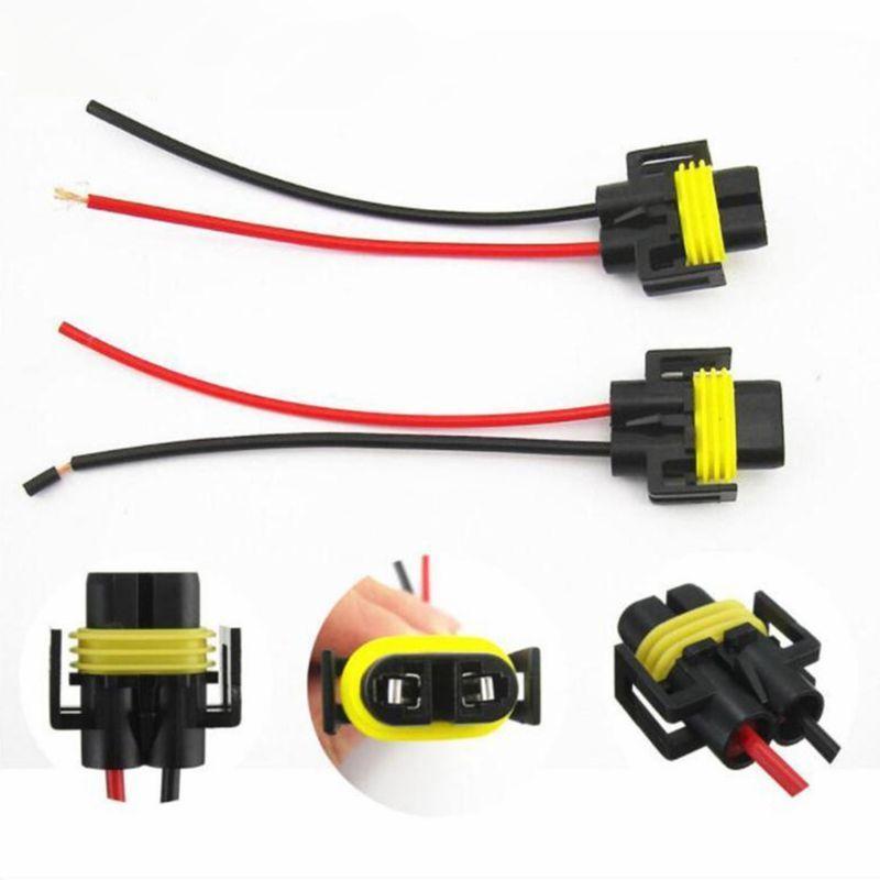 2PCS H8 H11 880 881 Wiring Harness Socket Car Wire Connector Cable Plug Adapter for Foglight Head Light Lamp Bulb Light