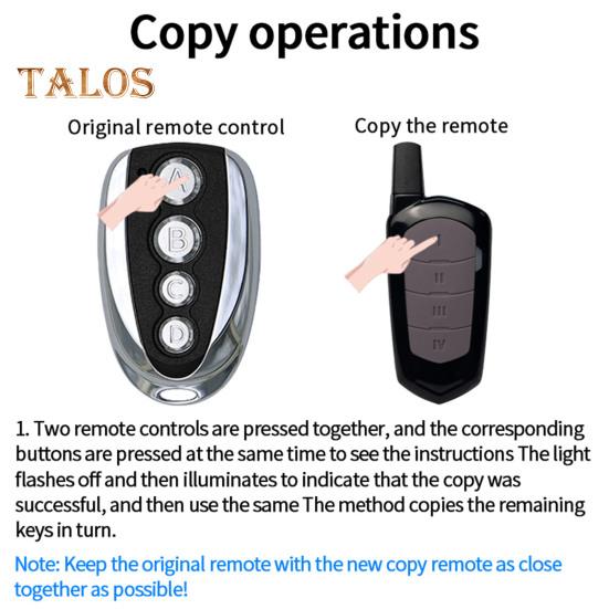 Mini Copy Garážová vrata Dálkové ovládání Duplikace signálu vysílače 33,92 MHz Rolling Code Clone Copy Multiple Learning Code Bezdrátová garážová vrata