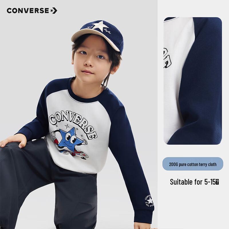 Converse Kids' Cotton Star Logo Long Sleeve T-Shirt