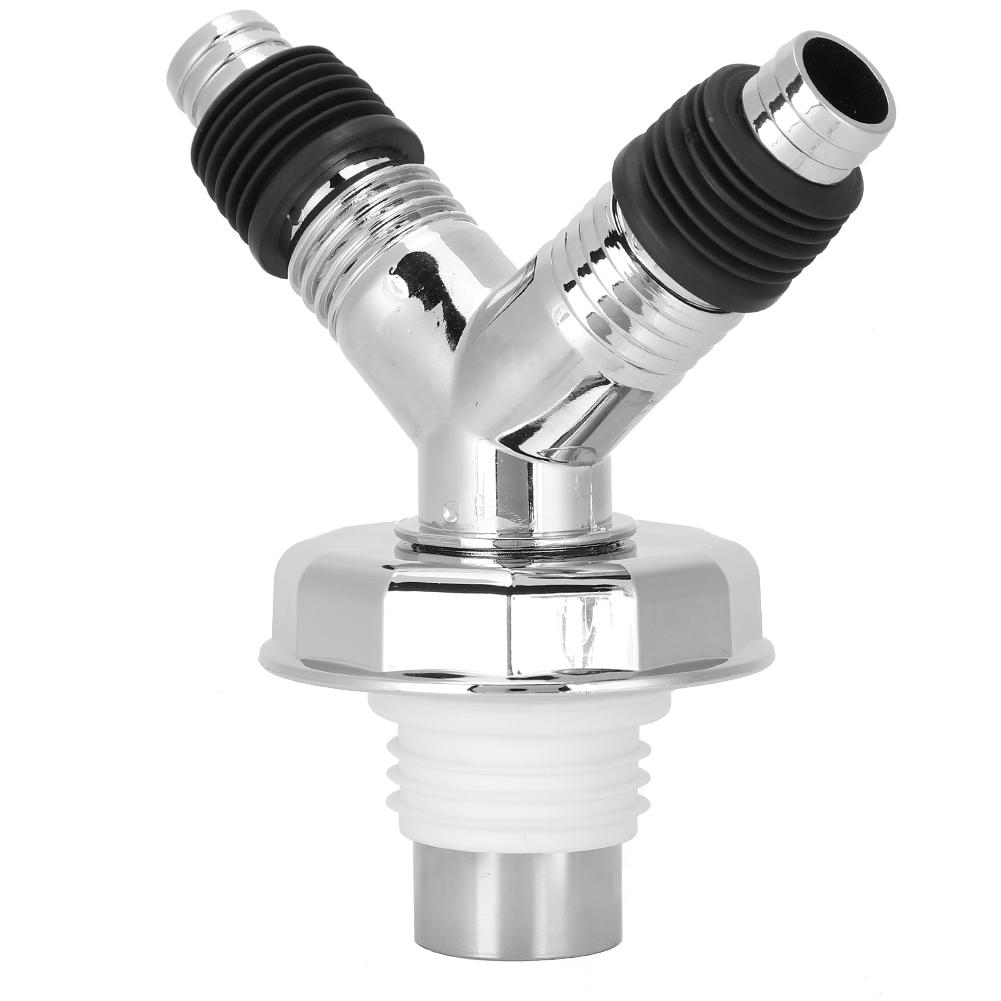 Doppelzweck Y-Rohrverbinder Bodenablauf T-Stück Adapter Ablaufabdichtungswerkzeug für Waschmaschine(UND