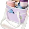 Insulated Drink Carrier Bag with Handle Strap Water Bottle Holder for 4 Cups Detachable Divider Multi-Purpose Cooler Tote for Picnic Travel Sports