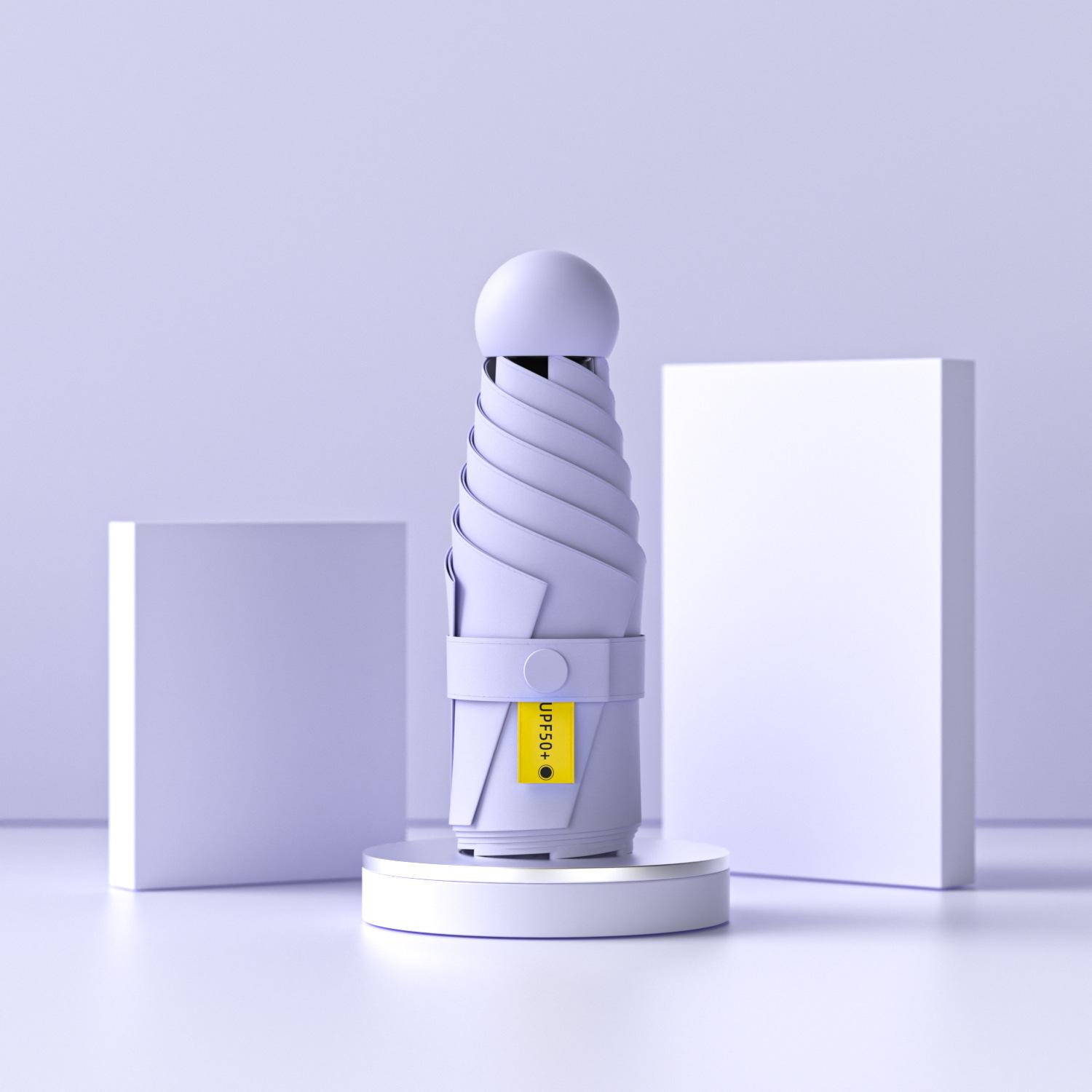 

Компактный пятисложный зонт от солнца и дождя - Мини, Утолщенный, Двойного назначения женский солнцезащитный зонт с защитой от солнца No Box