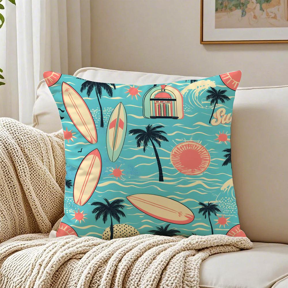 Daily Western Vibrant And Colorful Patterns Cushion Cover Linen Pillowcase Soft  for Sofa Bed Home Room Decor