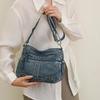 2025 Reißverschluss Denim Damen Umhängetasche Einfarbig Beliebt Lässige Schultertasche Vielseitige Leichte Handtasche