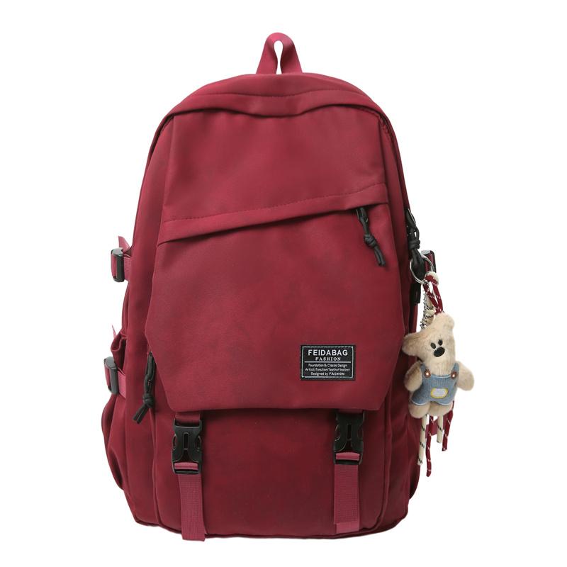 

High School Student Schoolbag Men Campus Backpack Large Capacity Travel Backpack Small красный