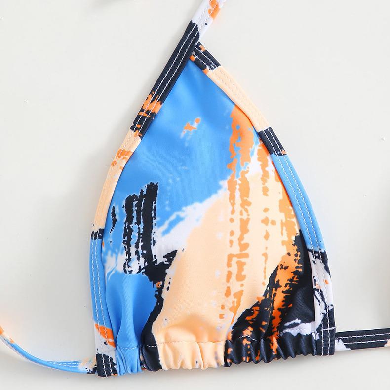 2025 Women's Butterfly Print Halter Bikini: Sexy European & American Style Swimsuit
