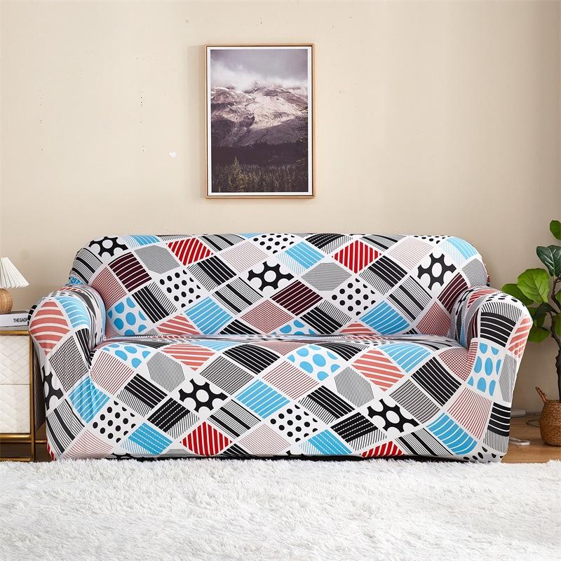 Stretch Milk Silk Printed All Inclusive Universal Sofa Cover Sofa Cover