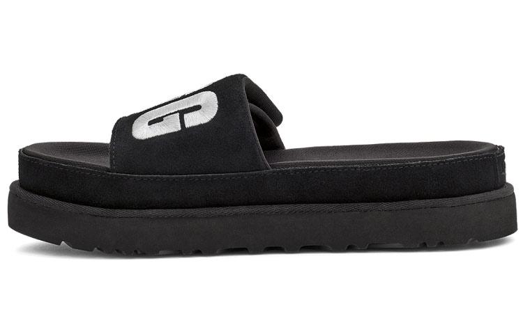 UGG Laton Slide Черно-серебристые тапочки Black Silver Женские 1110110-BSVR 37
