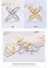 High-End Dual-Use Copper X-Shaped Silk Scarf Ring for Women