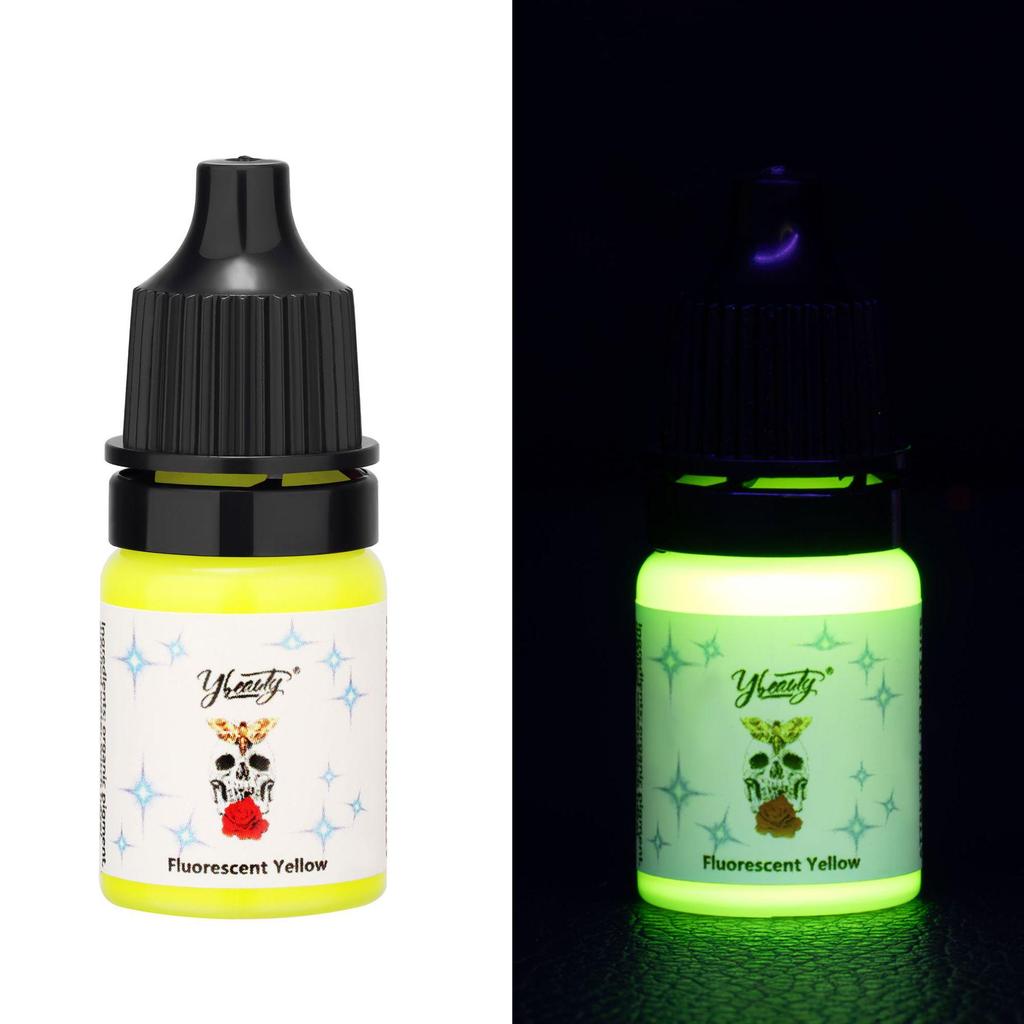 Fluorescent Tattoo Ink Eight-Color Set: Luminous Makeup Pigment for Tattoo Practice