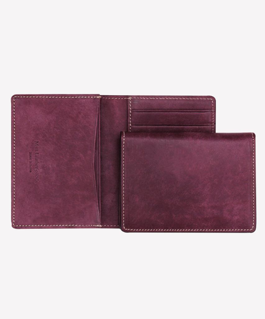Matt Classic Pueblo Cowhide Engraved Card Holder Purple