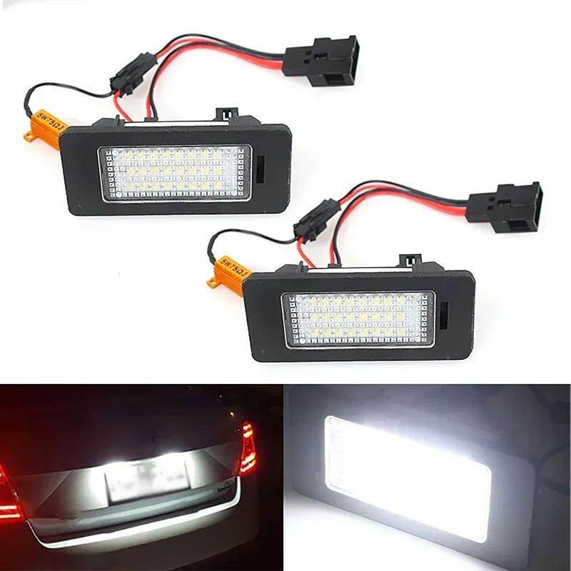 A Pair of LED License Plate Lights Auto Led Signal Lamp Fit For SKODA Octavia 3 /For Superb B6 /For Rapid /For Yeti /For Fabia