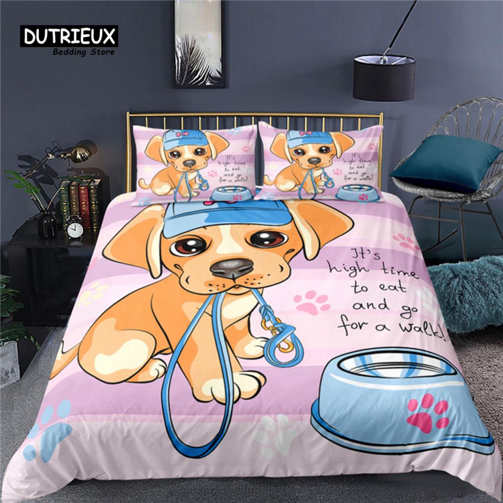 Comforter Home Textile Luxury 3D Couple Dog Bedding Set Comfortable Kids Bedding Set Queen And King Eu/Us/Au/Uk Size