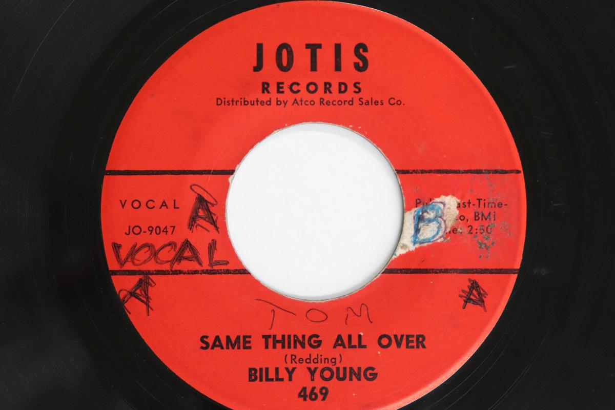 

7inch Record BILLY YOUNG - Sloopy / Same Thing All Over 469 JOTIS RECORDS 1965 US Soul/Funk Used