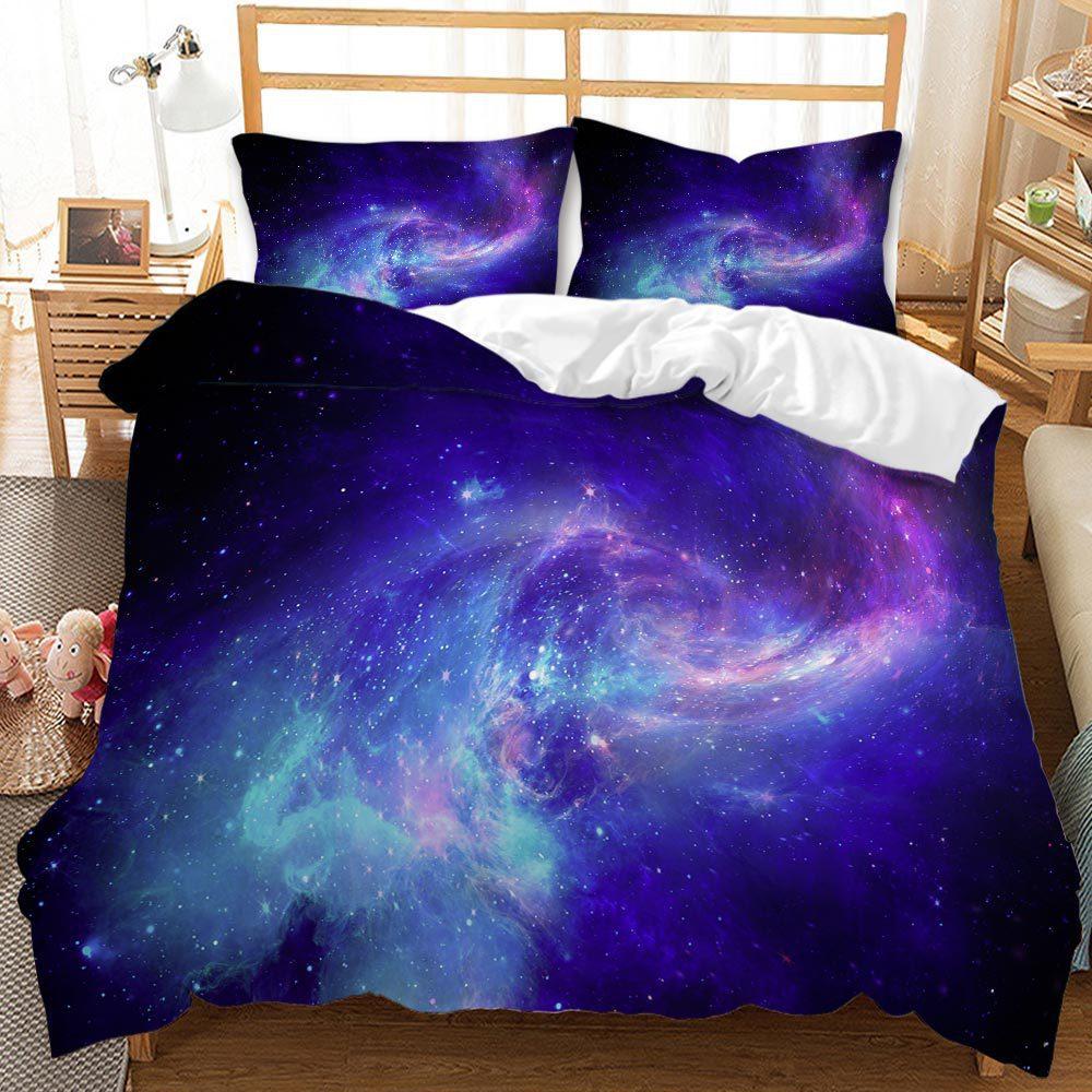 Space Star Quilt Set Three-Piece 3D Digital Printing Kit