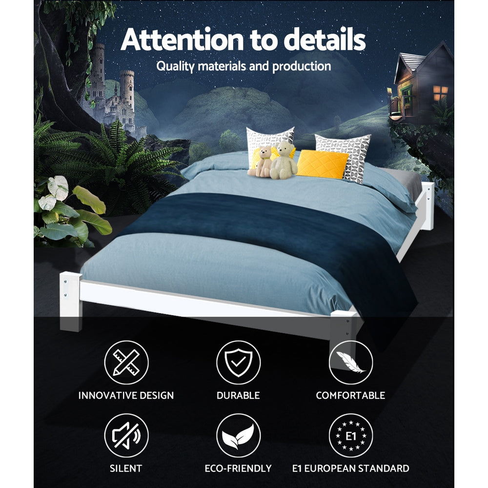 Queen Bed Frames Artiss Bed Frame Queen Wooden Base Size Timber Mattress Platform