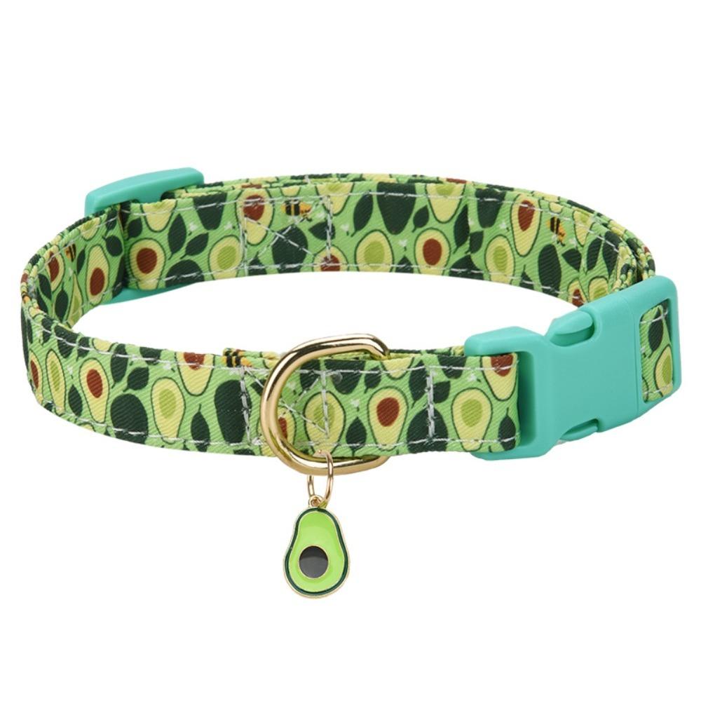 Soft Dog Strawberries Collar Fruit Print Cat Watermelon Collar Durable Pet Chain  Pet Accessories