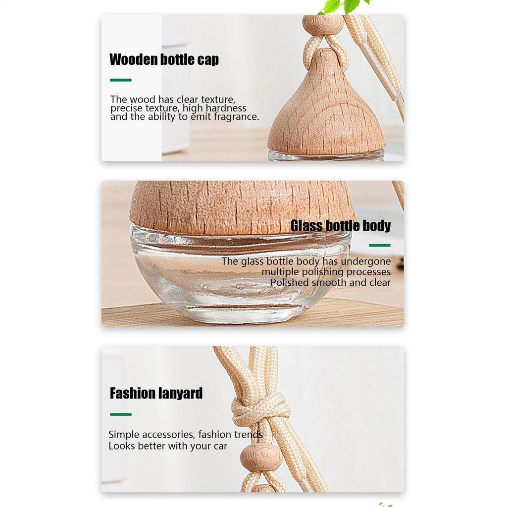 Hgbgfh 3pcs Bottle Car Aroma Hanging Aroma Car Air Purifier Car Air