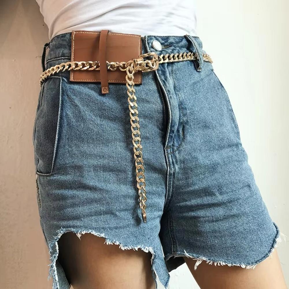 Metal Waistband Belts Long Tassel Waist Chain Simple Dress Corset Waist Belt  Women Body Chain
