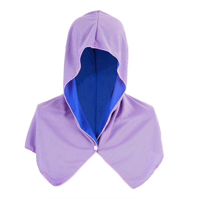 New Full Cold Feeling Cooling Beach Shawl Summer Sun Protection Breathable and Anti-ultraviolet Sun Visor Headscarf