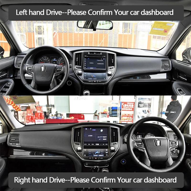 High-quality leather instrument panel protection pad and light-proof pad for Toyota Crown Royal S210 2013~2018 car accessories