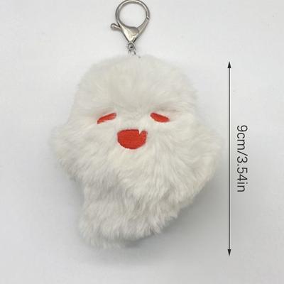 Roztomilá panenka Anime Keychain Hu Tao Ghost Kawaii Plyšová plněná kreslená taška přívěsek Kawaii Ornament přítel dárek