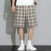 Men's Plus Size Plaid Casual Shorts – Elastic Waist Drawstring Loose Fit Summer Shorts (5XL-11XL)