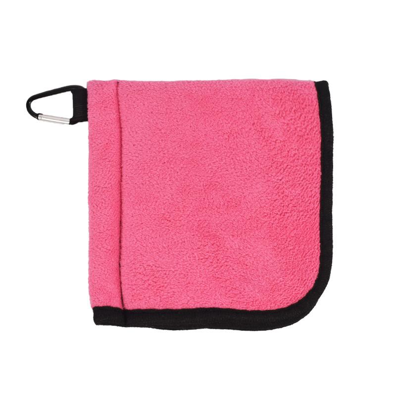 

Square Microfiber Golf Ball Cleaning Towel with Carabiner Hook Water Absorption Cleaner Club for Head Wipe Cloth Clean