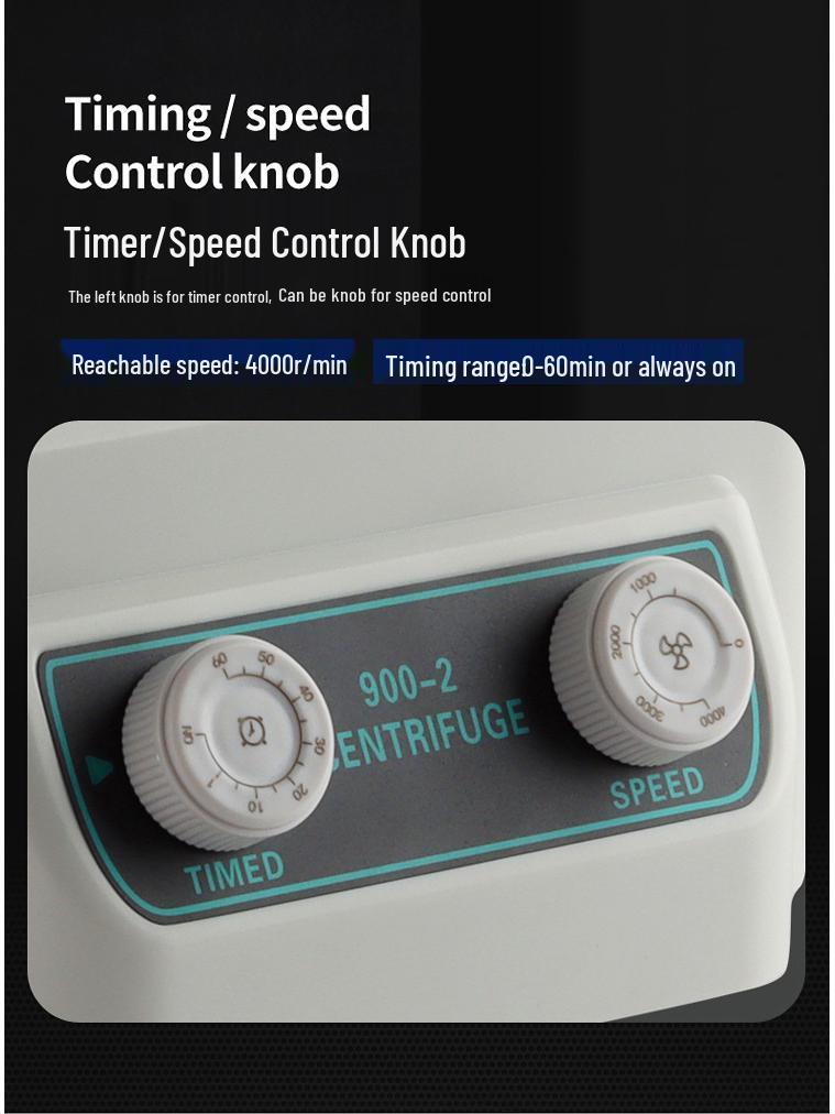 High-Power Desktop Electric Centrifuge with Timer and Speed Control for PRP Serum Separation - Ultra-Quiet Device.