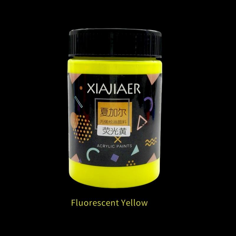 

100 мл/ банка флуоресцентная акриловая краска xiajiaer ручная роспись стен акриловая краска студийное искусство флуоресцентный акрил Fluorescent Yellow