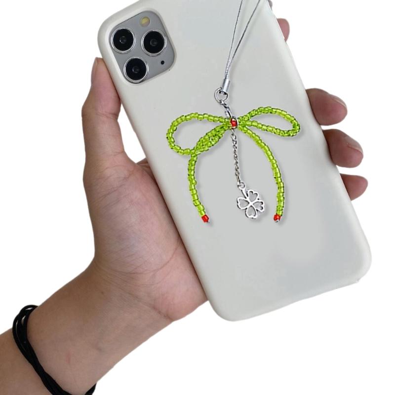 Unique Bowknot Pendant Phonechain Trendy Keychain Accessory  Simple Portable Phone Decoration for Bags and Cameras